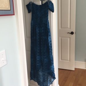 Blue/light gray patterned dress